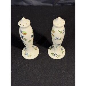 Vintage Blue Ridge China NOVE LEDA Roses Salt & Pepper Shaker Set Sz 5.5 X2.5
